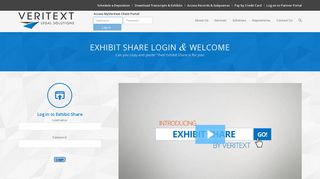 
                            2. Veritext Exhibit Share Login & Tutorials - Veritext - Veritext Portal