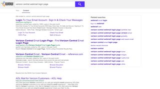
                            6. verizon central webmail login page - WOW.com - Content Results - Verizon Central Email Portal Page