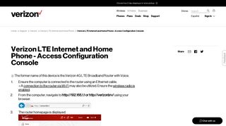 
Verizon LTE Internet and Home Phone - Access Configuration ...
