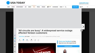 
Verizon network was down for some customers nationwide  
