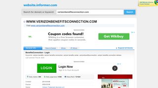 verizonbenefitsconnection.com at WI. BenefitsConnection ... - Verizon Benefits Connection Login