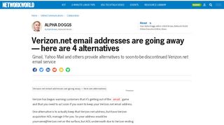 
                            5. Verizon.net email addresses are going away — here are 4 ... - Verizon Central Email Portal Page