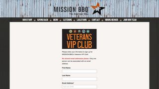 
                            1. Veterans VIP - MISSION BBQ - Mission Bbq Sign Up