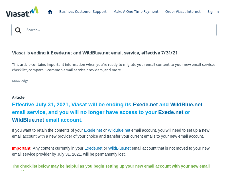 
                            8. Viasat is ending it Exede.net and WildBlue.net email ...