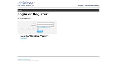 
                            2. Vicinitee Tools - Sign In - Login