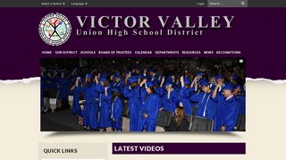 Victor Valley Union High School District: Home - Www Vvuhsd Org Portal