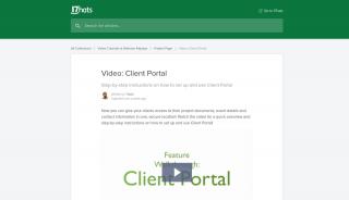 
                            2. Video: Client Portal | 17hats Help Center - 17hats Client Portal