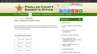 
                            1. Video Visitation - - Pinellas County Sheriff's Office - Pinellas County Jail Visitation Portal