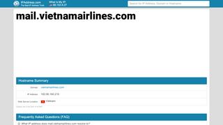 
                            5. Vietnamairlines - Vietnamairlines.com Website Analysis and Traffic ... - Mail Portal Vietnam Airlines