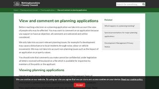 
                            4. View and comment on planning applications | Nottinghamshire County ... - Nottingham Planning Portal