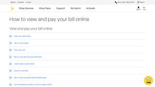 
                            2. View and Pay Your Sprint Bill Online | Sprint Support - My Sprint Account Portal
