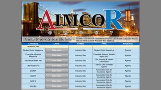 
View MicroSites Below - AimcoR Group, LLC.  
