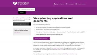 
                            3. View planning applications and documents | Birmingham City Council - Walsall Planning Portal