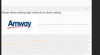 Vihaan Direct Selling Login Natura Co Direct Selling – Jai ma ... - Vihaan Direct Selling Portal