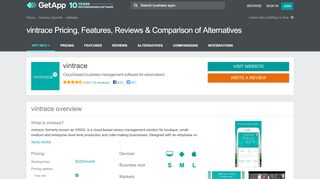 
                            8. vintrace Pricing, Features, Reviews & Comparison of ... - GetApp - Vintrace Login