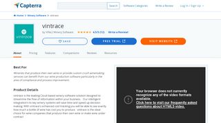 
                            2. vintrace Reviews and Pricing - 2020 - Capterra - Vintrace Login