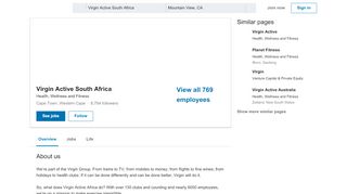 
                            5. Virgin Active South Africa | LinkedIn - Www Virginactive Co Za Portal