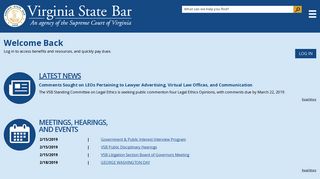 
                            1. Virginia State Bar - Virginia State Bar Member Portal