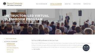 
                            6. Virtual Classroom Program - Boston Institute of Finance - Bryant Cfp Portal