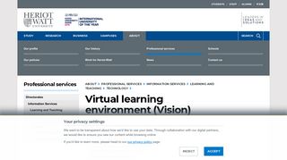 
                            1. Virtual learning environment (Vision) - Heriot-Watt University - Heriot Watt University Vision Portal