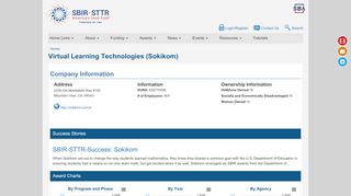Virtual Learning Technologies (Sokikom)  SBIR.gov