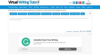 
                            5. Virtual Writing Tutor: Grammar Check - Free Essay Checker - Spag Portal