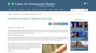 Visa Mills Revisited, or a Nightmare Come True | Center for ... - Computer Systems Institute Student Portal