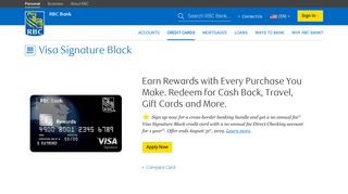 
                            7. Visa Signature Black U.S. Credit Card - RBC Bank - Rbc Visa Portal
