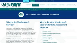 
                            9. VisaScreen®: Visa Credentials Assessment - CGFNS ... - Cgfns Portal