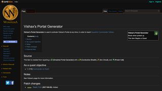 
                            5. Vishax's Portal Generator - Wowpedia - Your wiki guide to the World of ... - Vishax Portal