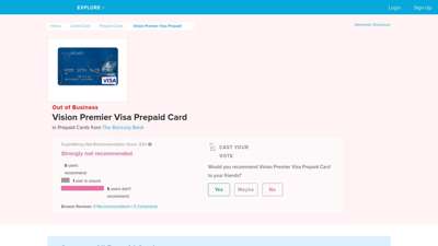 Vision Premier Visa Prepaid Card Reviews (Mar. 2020 ...