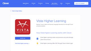 
                            6. Vista Higher Learning - Clever application gallery | Clever - Vista Learning Portal
