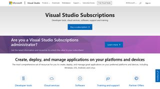 
                            3. Visual Studio Subscriptions - Visual Studio - Visual Portal