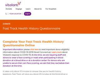 
                            9. Vitalant - Fast Track Health History Questionnaire