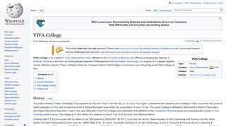 
                            7. VIVA College - Wikipedia - Viva College Portal