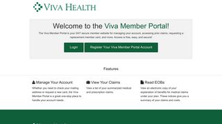 
                            6. Viva Member Portal | Welcome - Viva Health Plan Provider Portal