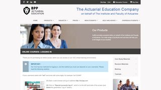 
                            6. VLE - Actuarial Education Company - Bpp Online Learning Environment Portal