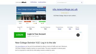 
                            6. Vle.newcollege.ac.uk website. New College Swindon VLE ... - New College Swindon Vle Portal