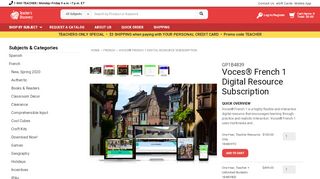 
                            5. Voces® French 1 Digital Resource Subscription, French ... - Voces Digital Portal