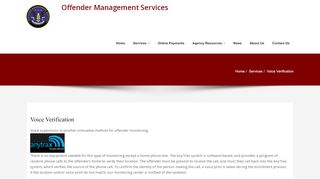 
                            1. Voice Verification - Offender Management Services - Anytrax Portal