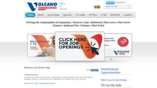 
Volcano.net Email Help - Volcano Communications Group  
