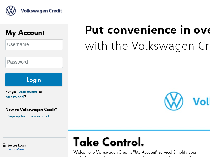 
                            1. Volkswagen Credit - My Account