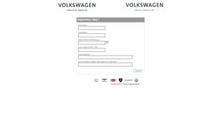 
Volkswagen Group of America - Retiree Registration Step 1
