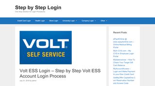 
                            5. Volt ESS Login - Step by Step Login - Volt Employee Self Service Portal