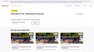 Volunteer in Fiji - Newcastle University Tickets, Wed 16 Oct ... - Outlook Newcastle University Portal