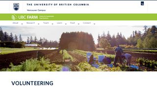 
                            1. Volunteering | CSFS at UBC Farm - Ubc Farm Volunteer Portal