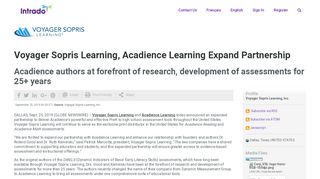 
                            4. Voyager Sopris Learning, Acadience Learning Expand ... - Voyager Learning Student Portal