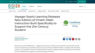 
                            8. Voyager Sopris Learning Releases New Edition of Vmath ... - Vmath Sopris Portal