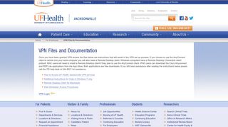 
                            4. VPN Files & Documentation » For Employees | UF Health ... - Uf Health Vpn Portal