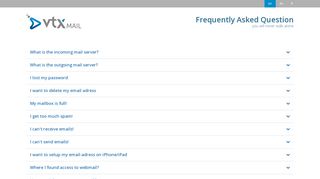 
                            3. VTX: Free Email FAQ - Vtxmail Ch Portal